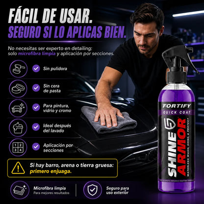 Spray Cerámico 3 en 1 para Auto | Brillo y Protección Sin Agua