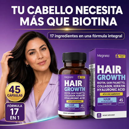 Suplemento Hair Growth Megneta | Biotina y Colágeno