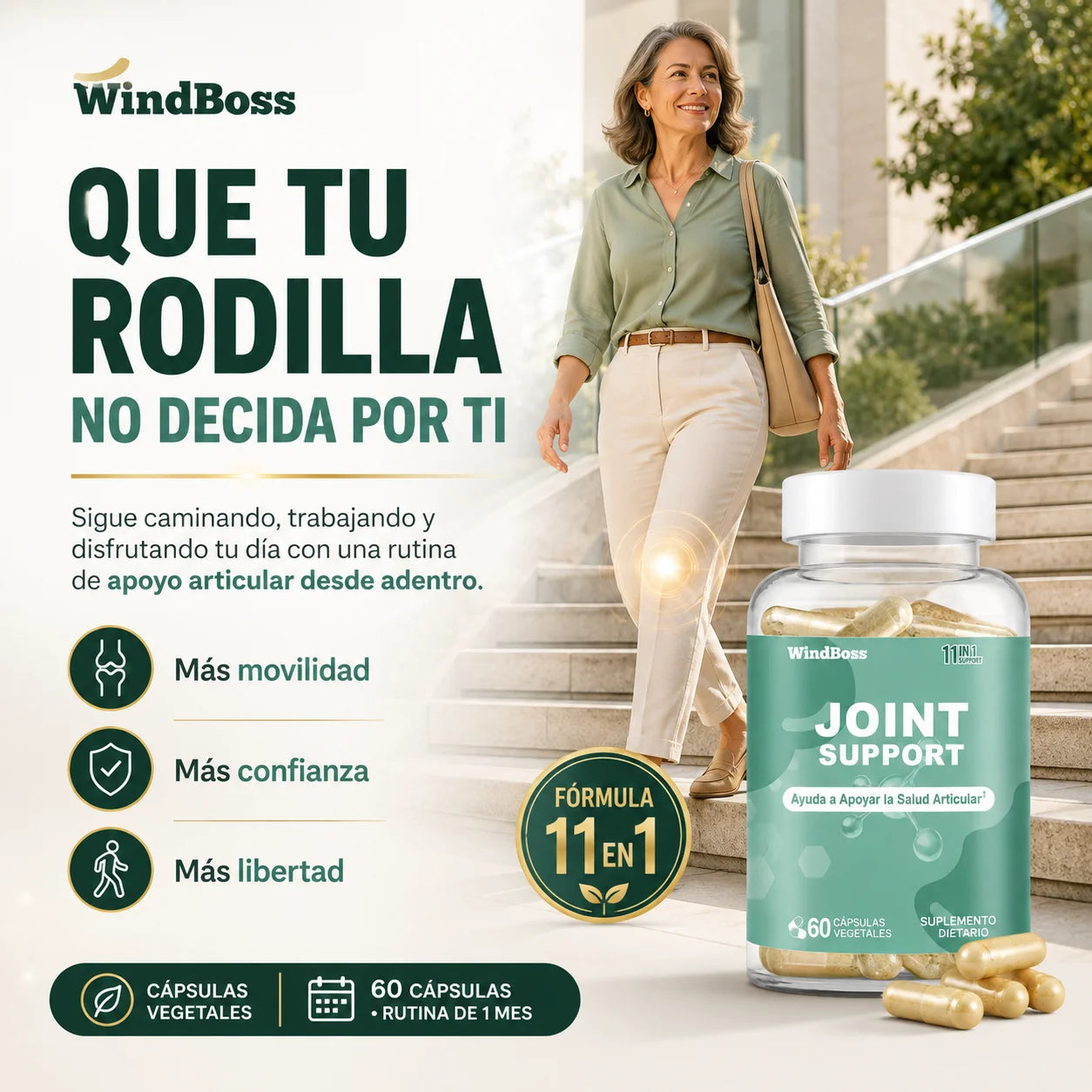 Suplemento Joint Support WindBoss | Para Articulaciones, Cartílago y Movilidad