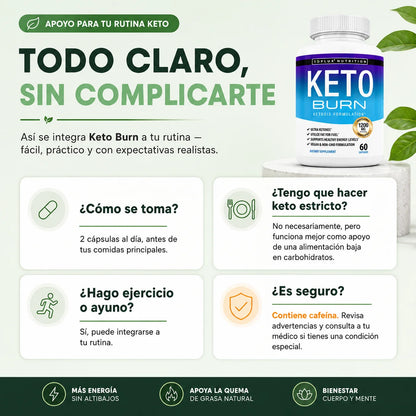 Suplemento Keto Burn Toplux | Dieta Cetogénica