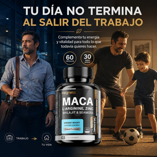 Suplemento Megneta con Maca, Shilajit y Ginseng | 60 Cápsulas