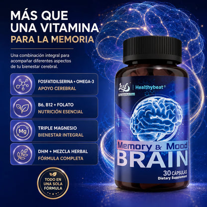 Suplemento Memory & Mood | Memoria, Concentración y Claridad Mental