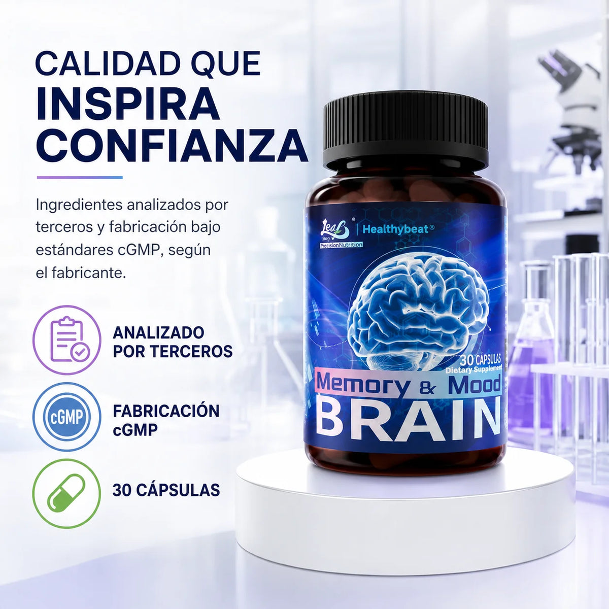 Suplemento Memory & Mood | Memoria, Concentración y Claridad Mental