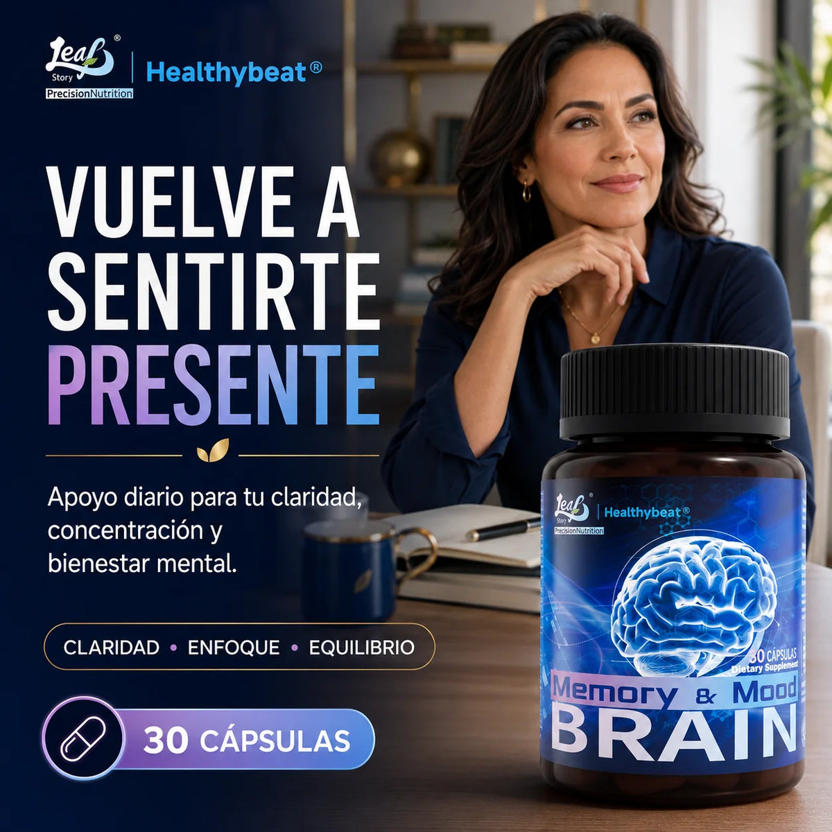 Suplemento Memory & Mood | Memoria, Concentración y Claridad Mental