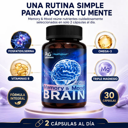 Suplemento Memory & Mood | Memoria, Concentración y Claridad Mental