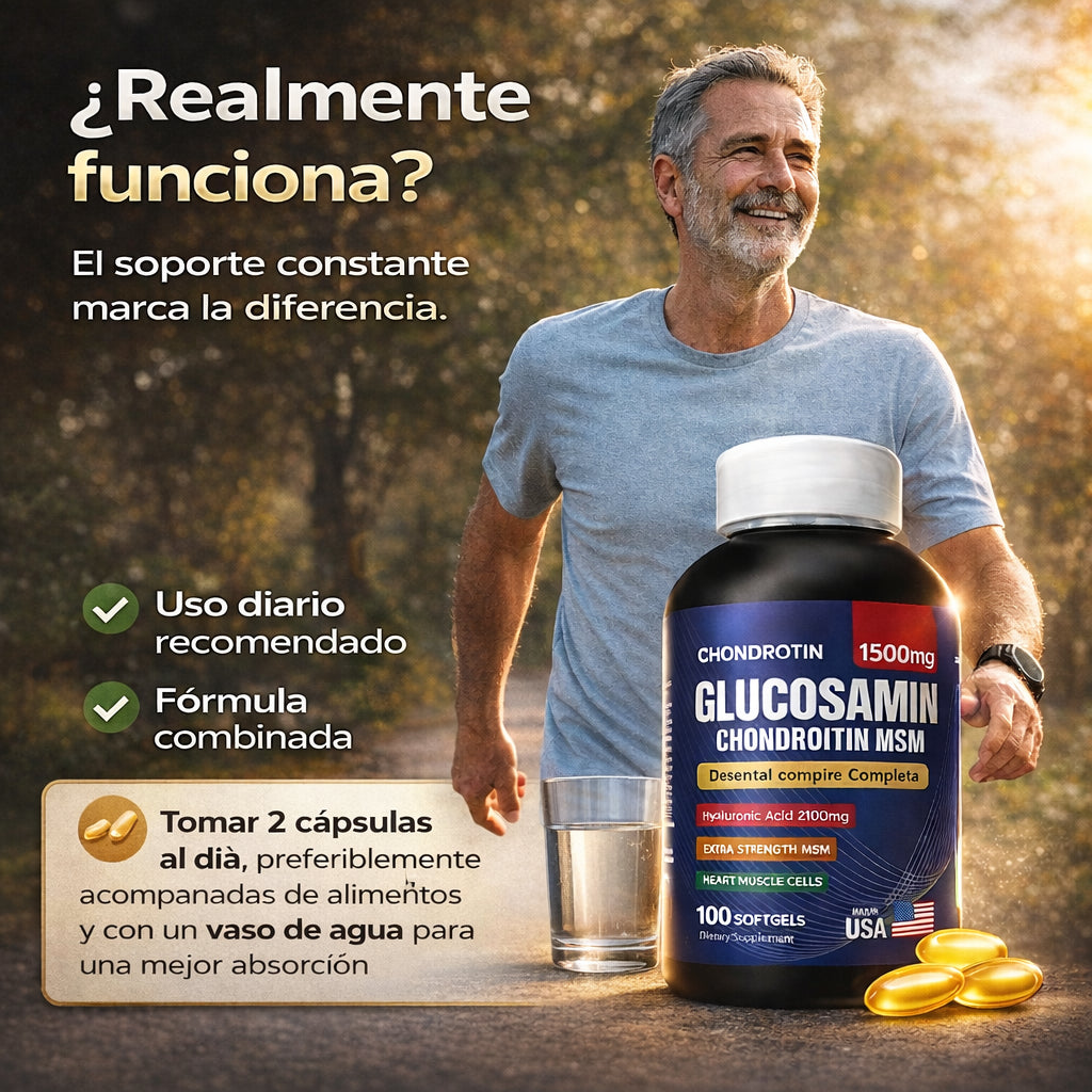 Glucosamina + Ácido Hialurónico | Fórmula 4 en 1 para Movilidad Activa