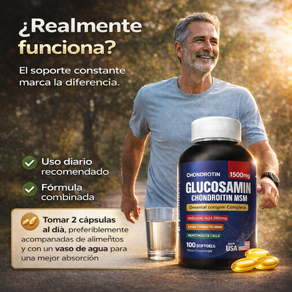 Glucosamina + Ácido Hialurónico | Fórmula 4 en 1 para Movilidad Activa