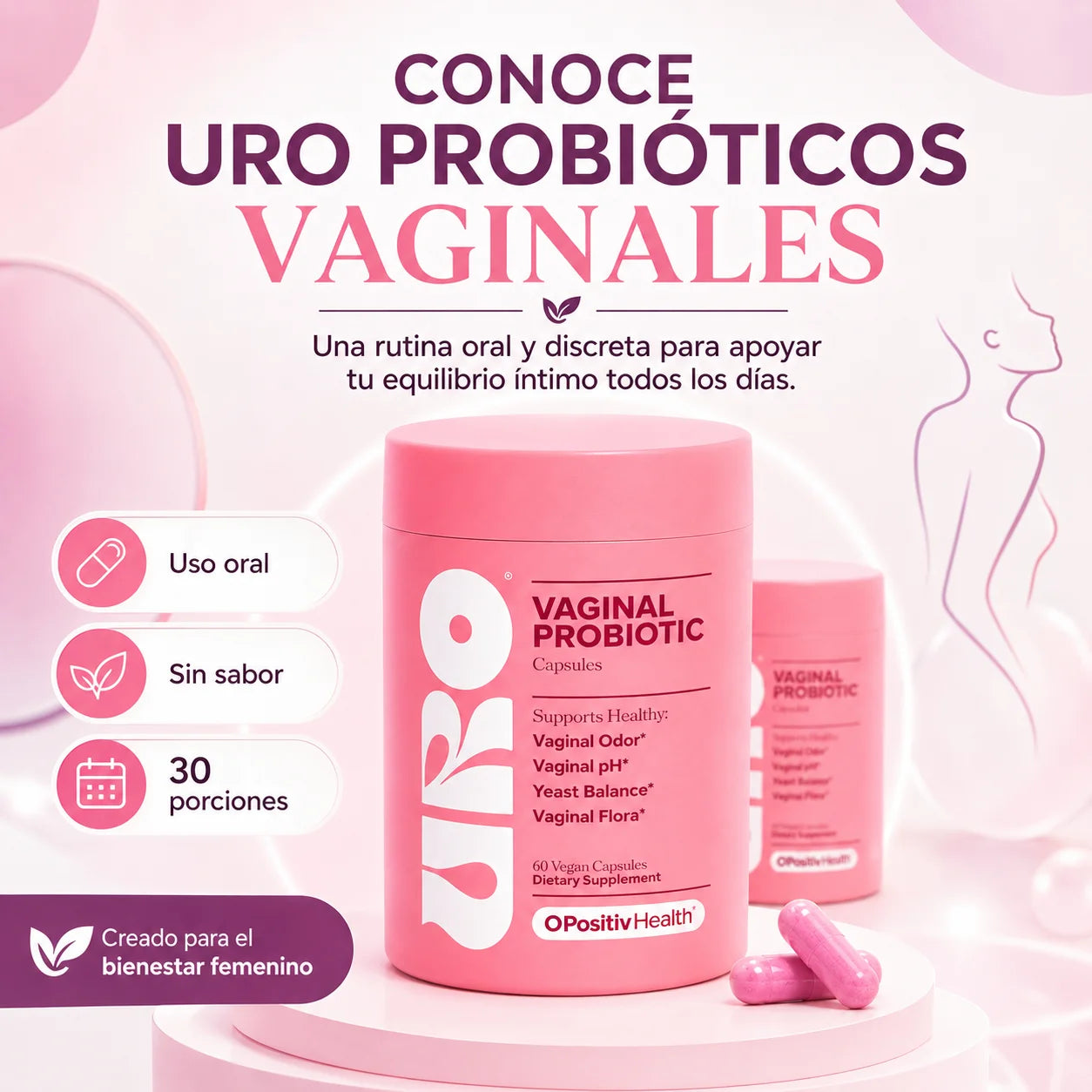 Uro Probiótico Vaginal | Equilibrio íntimo en 7 días