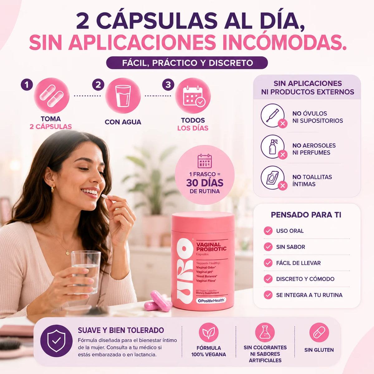 Uro Probiótico Vaginal | Equilibrio íntimo en 7 días