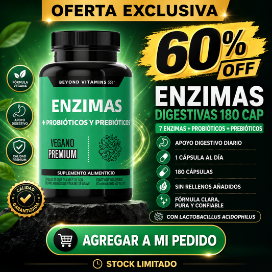 Suplemento Enzimas Digestivas 180 Cap